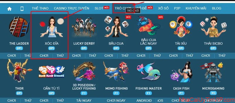 Đánh xóc đĩa trực tuyến tại nhà cái W88
