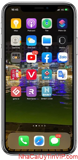 Bước 6: App Shbet ngoài màn hình.