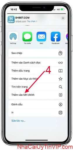 Bước 4: Chọn "Thêm vào MH chính"