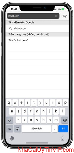 Bước 2: Gõ Shbet.com truy cập website