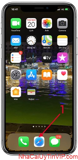 Bước 1: Truy cập Safari