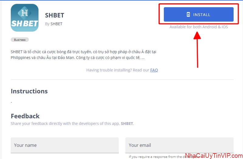 Tải App Shbet cho Android