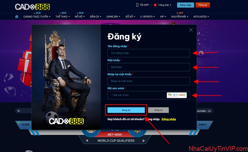 Điền vào biểu mẫu