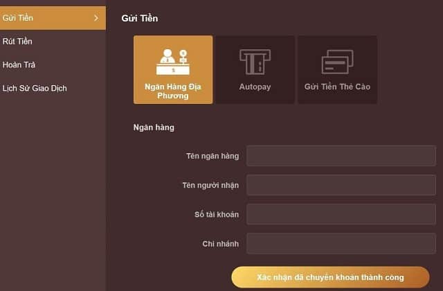 Hướng dẫn nạp tiền vào tài khoản cá cược Hướng dẫn nạp tiền vào tài khoản cá cược