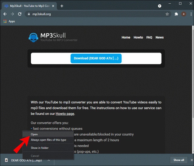 mở lại phần đã chuyển đổi trên mp3skull mở lại phần đã chuyển đổi trên mp3skull