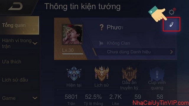 Chọn vào biểu tượng cây bút để đổi tên Chọn vào biểu tượng cây bút để đổi tên