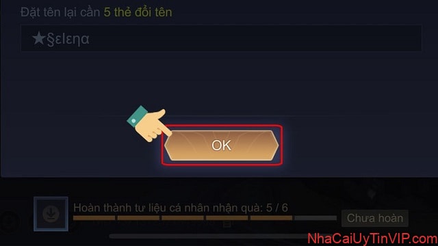 Nhấn OK để hoàn tất Nhấn OK để hoàn tất