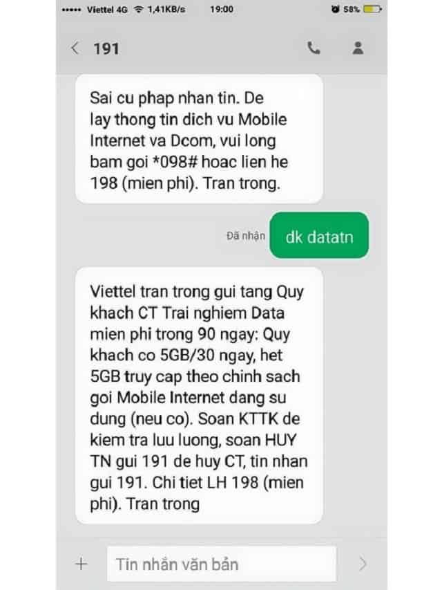 Tin nhắn nhận data miễn phí 15GB thành công Tin nhắn nhận data miễn phí 15GB thành công