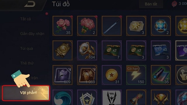 Vật phẩm là nơi chứa thẻ đổi tên của bạn Vật phẩm là nơi chứa thẻ đổi tên của bạn