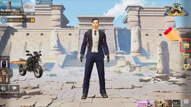 Mở ứng dụng game Pubg và nhấn vào kho đồ Mở ứng dụng game Pubg và nhấn vào kho đồ