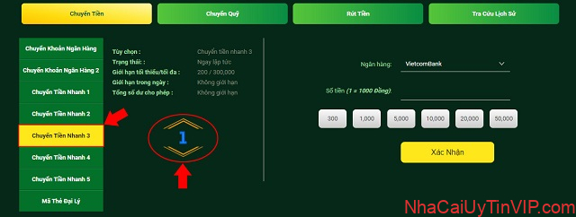 Bước 1: Người chơi đăng nhập và chọn phương thức thanh toán Bước 1: Người chơi đăng nhập và chọn phương thức thanh toán