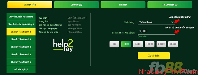 Bước 2: Chọn ngân hàng bạn đang sử dụng và nhập số tiền bạn muốn nạp Bước 2: Chọn ngân hàng bạn đang sử dụng và nhập số tiền bạn muốn nạp