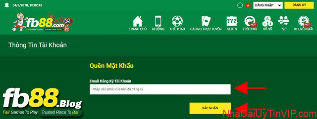 Bước 2: Người chơi nhập email và nhấn “Xác nhận” để chuyển sang bước tiếp theo Bước 2: Người chơi nhập email và nhấn “Xác nhận” để chuyển sang bước tiếp theo