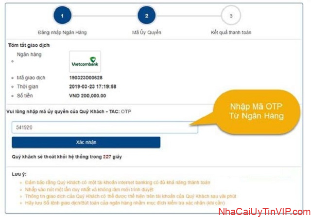 Bước 3: Đăng nhập và hoàn thành thông tin giao dịch Bước 3: Đăng nhập và hoàn thành thông tin giao dịch