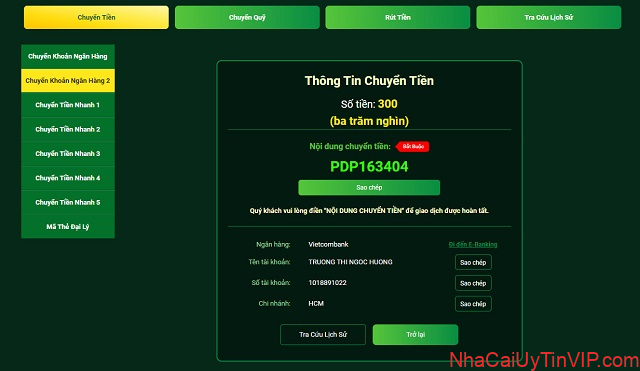 Bước 4: Thực hiện hoàn tất thao tác chuyển tiền Bước 4: Thực hiện hoàn tất thao tác chuyển tiền