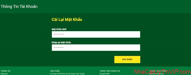 Bước 5: Tiến hàng đổi lại mật khẩu mới mà bạn muốn Bước 5: Tiến hàng đổi lại mật khẩu mới mà bạn muốn