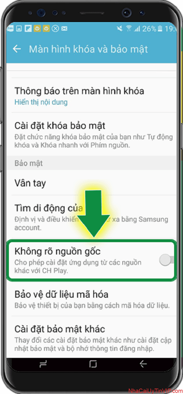 Bước 7: Người chơi chọn “cài đặt” Bước 7: Người chơi chọn “cài đặt”