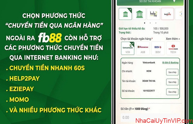Hướng dẫn nạp tiền vào FB88 bằng nhiều phương thức khác nhau Hướng dẫn nạp tiền vào FB88 bằng nhiều phương thức khác nhau