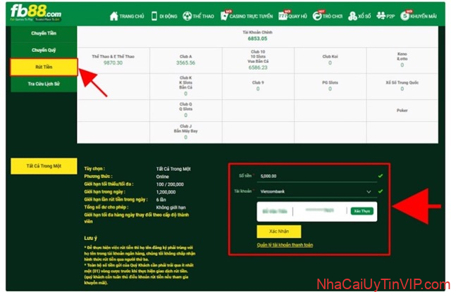 Rút tiền từ FB88 Rút tiền từ FB88