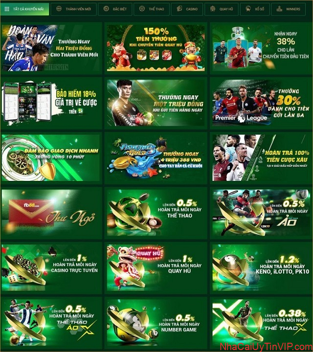 Chương trình khuyến mãi khủng tại nhà cái FB88 Chương trình khuyến mãi khủng tại nhà cái FB88