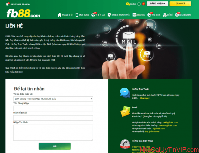 Liên hệ nhân viên FB88 để được hỗ trợ Liên hệ nhân viên FB88 để được hỗ trợ