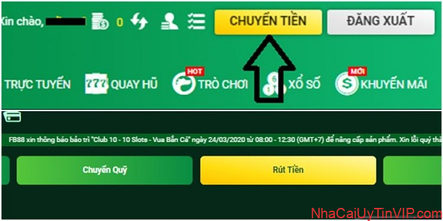 Nhà cái không giới hạn số lần chuyển quỹ trên tài khoản Nhà cái không giới hạn số lần chuyển quỹ trên tài khoản