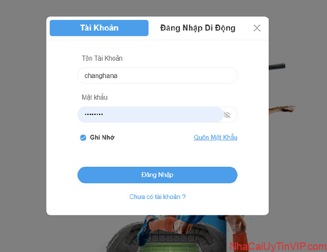 Biểu mẫu đăng nhập