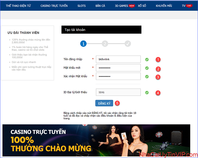 Đánh giá chất lượng đăng ký tài khoản BK8
